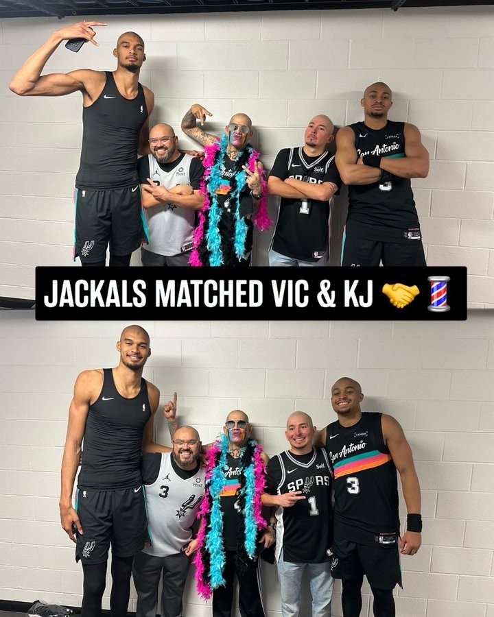 滚球盘-5个光头！文班亚马和凯尔登赛后与三位主场球迷团球迷合影