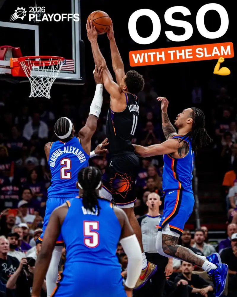 俱乐部世界杯-太阳社媒晒伊戈达罗顺下隔扣亚历山大和杰林威的定格照